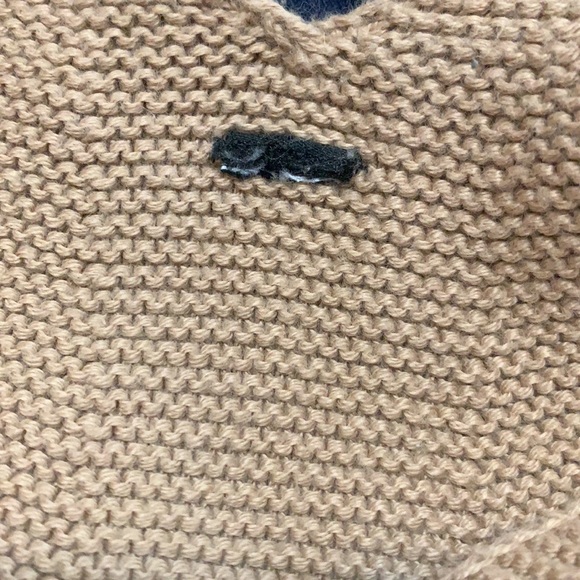 Uniqlo 3D tan knit v neck sweater - Picture 5 of 6